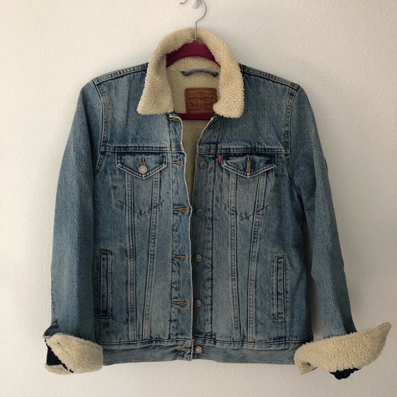 levis trucker sherpa denim jacket - Picture 9 of 11